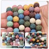 jojofuny 40pcs Volcanic Loose Beads Spacer Beads for DIY Jewelry
