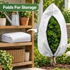 Winter Plant Protection Cover Bag with Zipper & Drawstring –