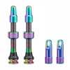 HZJD 2PCS Bike Tubeless Presta Valve Stem, Neon, Integrated Core