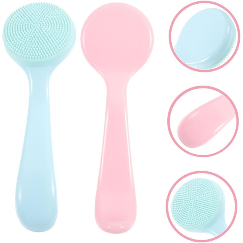 PACKOVE Cepillo Limpiador Facial De Silicona 4pcs Exfoliante Facial Cepillo