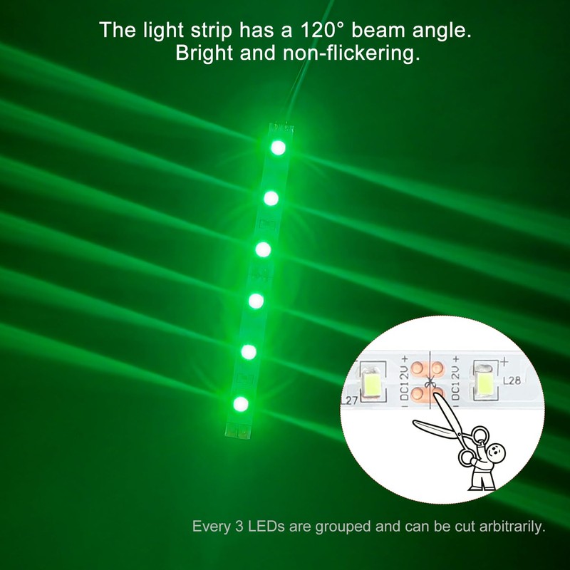 YIXISI 15 PCS 100mm Prewired Strip LED Light, 12V -