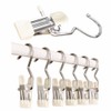 Brostown 10/30/50Pcs Space-Saving Clothespin, Upgrade Double Head Clamp Dipped Hanger