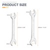 HARFINGTON 2pcs Double Open End Wrench 22mm x 24mm/27mm x
