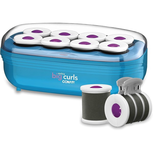 Conair Ceramic 2-inch Hot Rollers, Two-Prong Clips Included, Create Mega Volume and Smooth Waves
