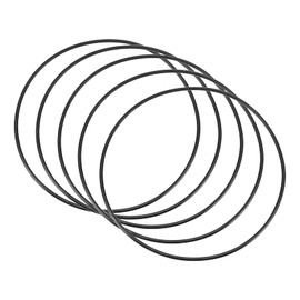 QUARKZMAN Nitrile Rubber Seal Rubber Rings 150 mm x 143.8 mm x 3.1 mm for Tap Plumbers Repair Seal Connection, Black Pack of 5