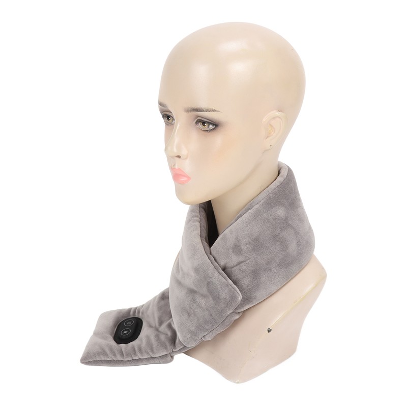 Electric Heated Neck Scarf Vibration Massage Double Sided Velvet Thick