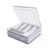 QINOL Silverware Holder with Lid, Double Layer Utensil Tray with
