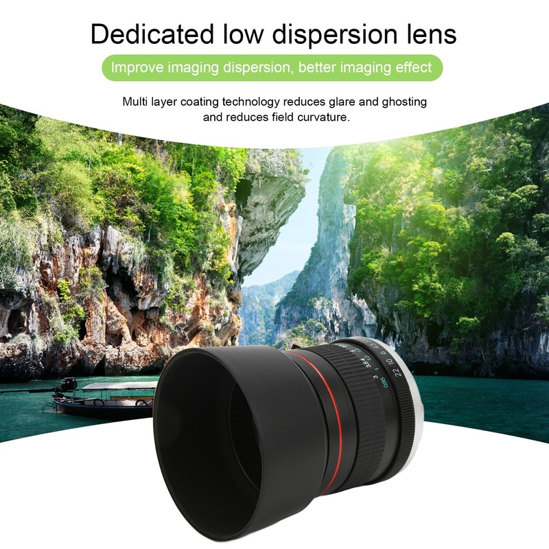 85mm F1.8 Large Aperture Camera Lens Medium Telephoto Manual Focus