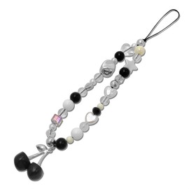 cioatu Phone Charms Cute Cherry Butterfly Cell Phone Lanyard Strap Wrist Strap for Bag Airpods Camera Pendants Decor (Cute Black Cherry)