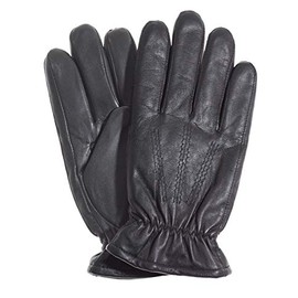 Pratt and Hart Glissade Men's Sherpa (Polyester) Lined Lambskin Winter Leather Gloves L Black