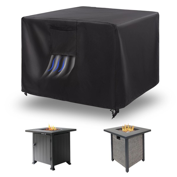 HOMEE Fire Pit Cover 32"x 32"x 24",Square Fire Pit Table