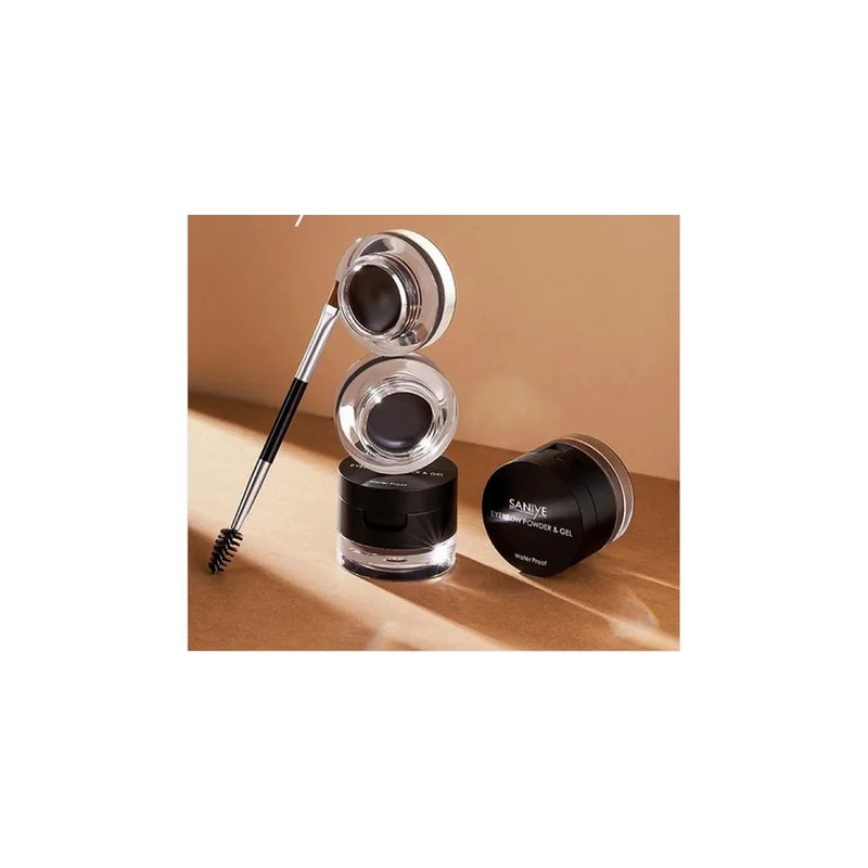 Pomada Para Cejas + Sombra En Polvo Con Pincel 2