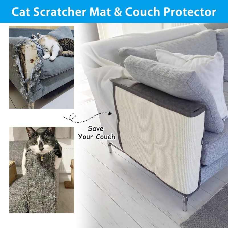 NATUYA Cat Scratch Furniture Protector - Large Sisal Cat Scratching