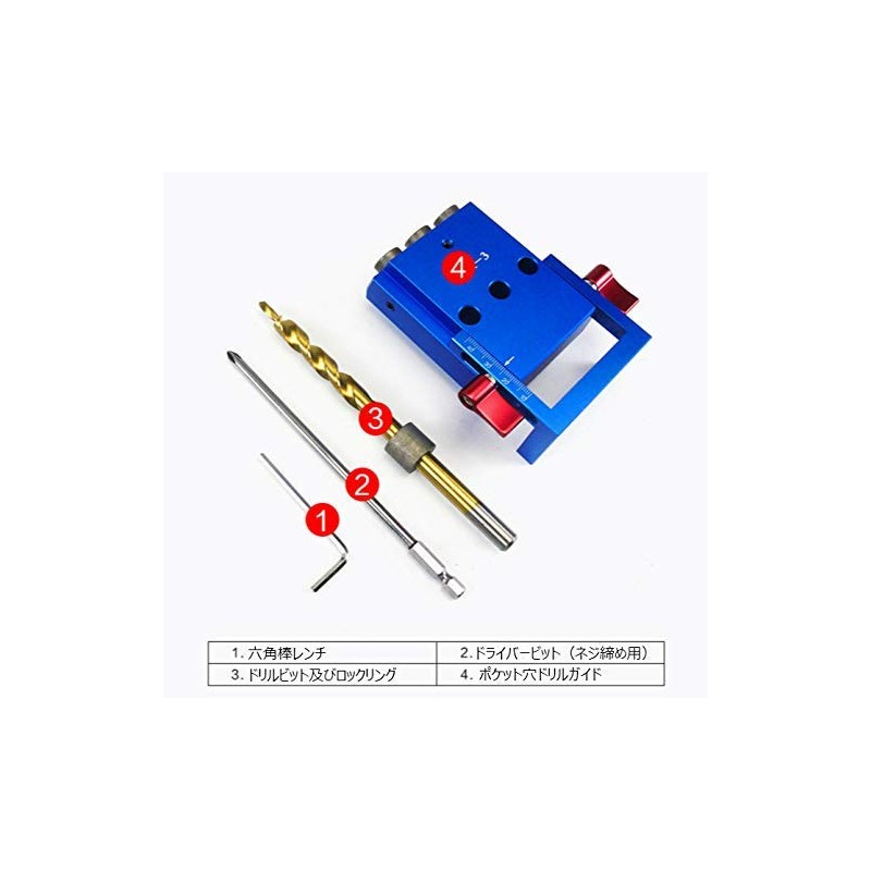CarAngels Woodworking Pocket Hole Jig, Diagonal Hole Drilling Guide, Dowel