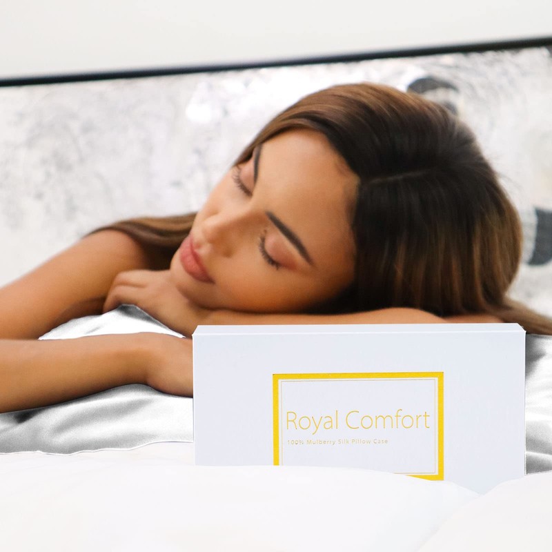 Royal Comfort Pillowcase Set Mulberry Silk Breathable Ultra Soft for