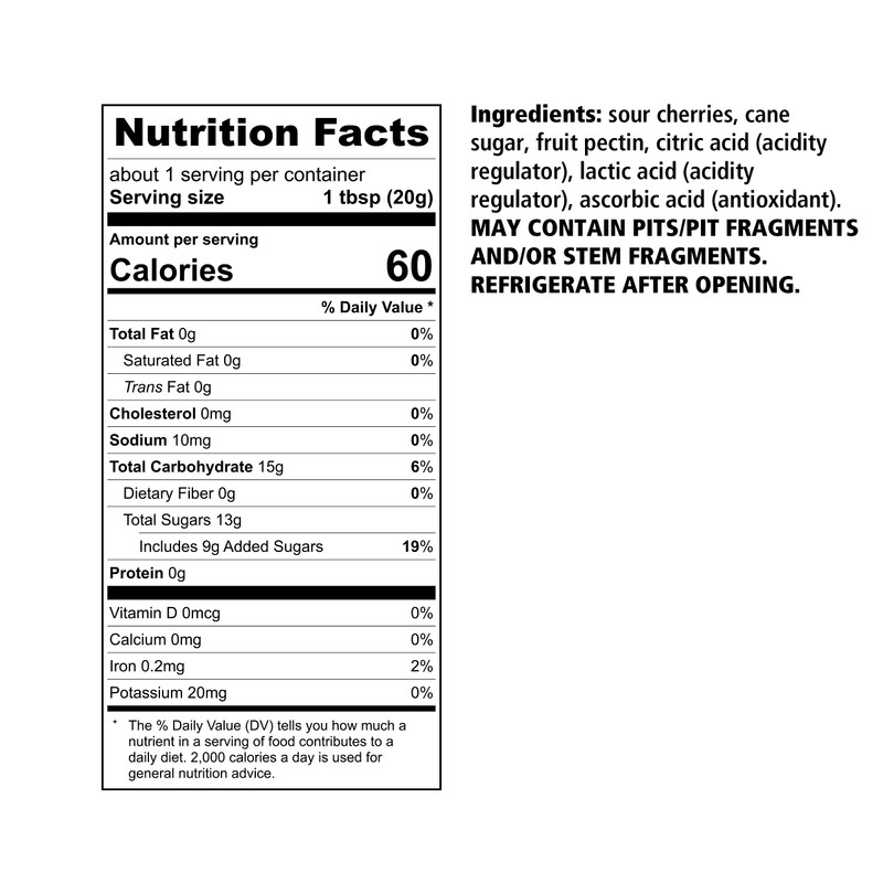 Divina Sour Cherry Spread Portion Mini, 0.7 Ounce, 120 Count