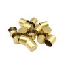 shapesbyX 50pcs 8mm Round Inner Hole Gold Tone Stainless Steel