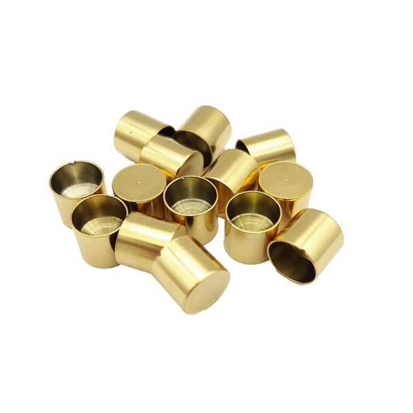 shapesbyX 50pcs 8mm Round Inner Hole Gold Tone Stainless Steel