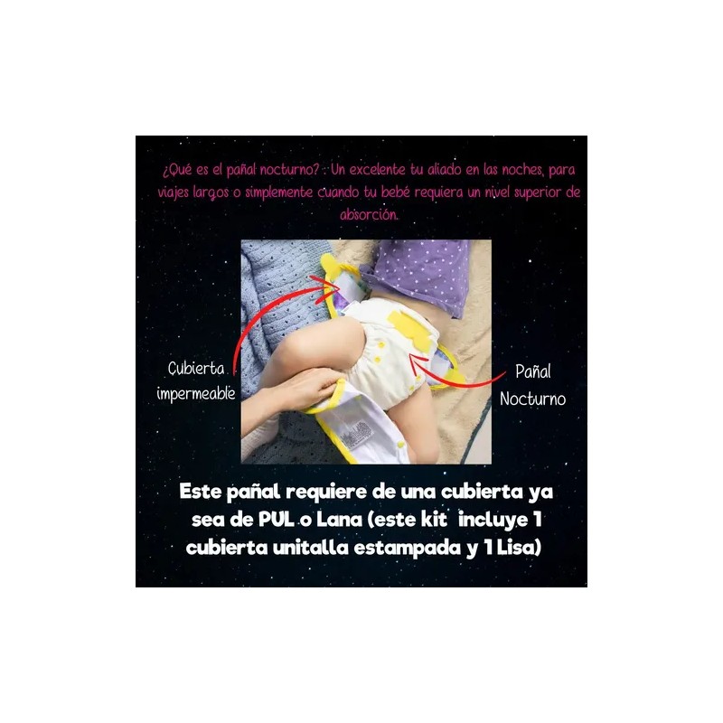 Pañales Ecologicos Nocturnos Ecopipo 2 Cubiertas Unitalla