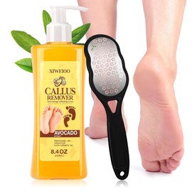 XIWEIOO Foot Callus Remover Gel Kit Foot Files Set Heell Exfoliator Dead Skin Remover Pedicure Foot Spa Products Home Pedicure Foot Spa Supplies for Rough, Dry, Cracked Skin