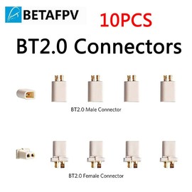 BETAFPV 10pcs BT2.0 Connectors Set Male Female 1.0 Banana Connector for BT2.0 Connector FPV 1S Whoop Drone
