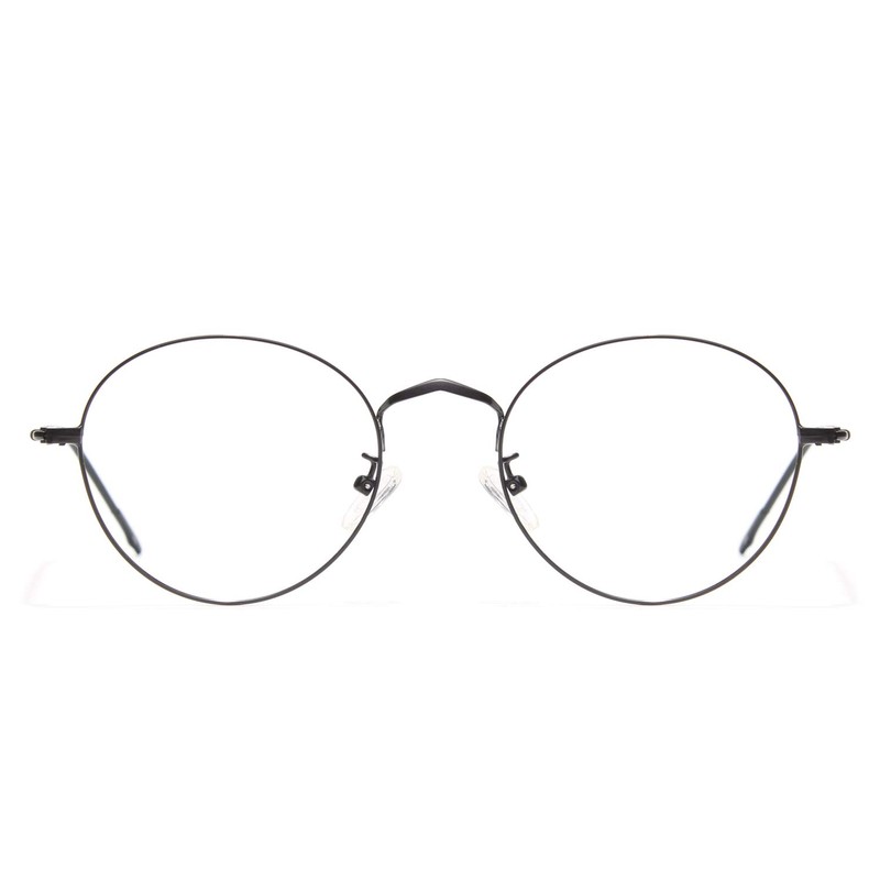 CGID Round Fake Glasses for Men Women Glasses Frame Metal