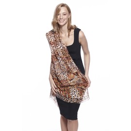 Moda Women's Scarf Leopard Print Kitchen Item Name Levo Lino – 180 cm x 70 cm 100% Polyester