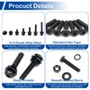 250 Pieces M5 Screws Nuts Washers Set Black, M5 x