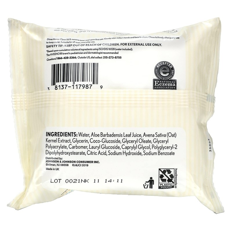 Aveeno Aveeno Aveeno Baby Wipes 25 Count Sensitive (4in), 25