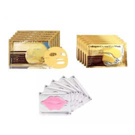 KFMX Set Mascarilla Oro 24k + Parches Ojeras + Parches Labios