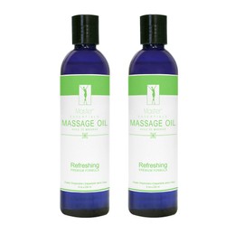 Master Massage Refreshing Blend Aromatherapy Oil in 8oz Bottles, Pack of 2