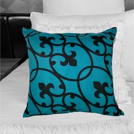Set of 2 Luxton Lyde Teal Green Cushion Covers Home Decor Square Cushion Covers 45x45cm for Sofa Couch Living Bed Decoration (Green)