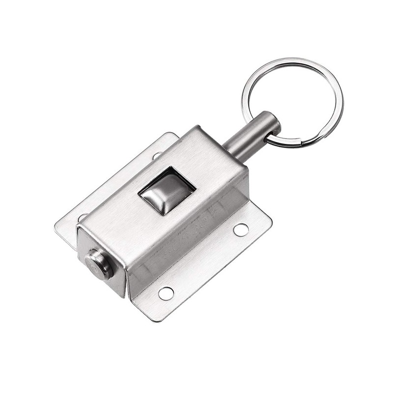 uxcell Door Barrel Bolt, Stainless Steel 304 Ring-Pull Spring Loaded