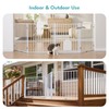 No Pawblems Freestanding Dog Gate with Cat Door for Indoor