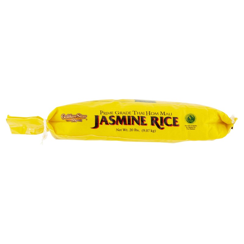 Golden Star Jasmine Rice 20 lb Prime Grade Thai Hom