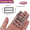 sourcing map 16Pcs Slide Buckle 1" Tri-Glide Slides Adjuster Webbing