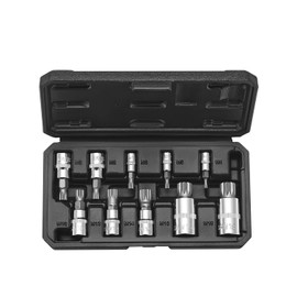 VEVOR Hex Bit Socket Set, 32-Piece, S2 Alloy Steel and Cr-V Steel, Standard SAE and Metric, 1/4 in, 3/8 in, and 1/2 in Drives, with Enhanced Storage Case, Allen Socket Set for Mechanics, Auto Repair