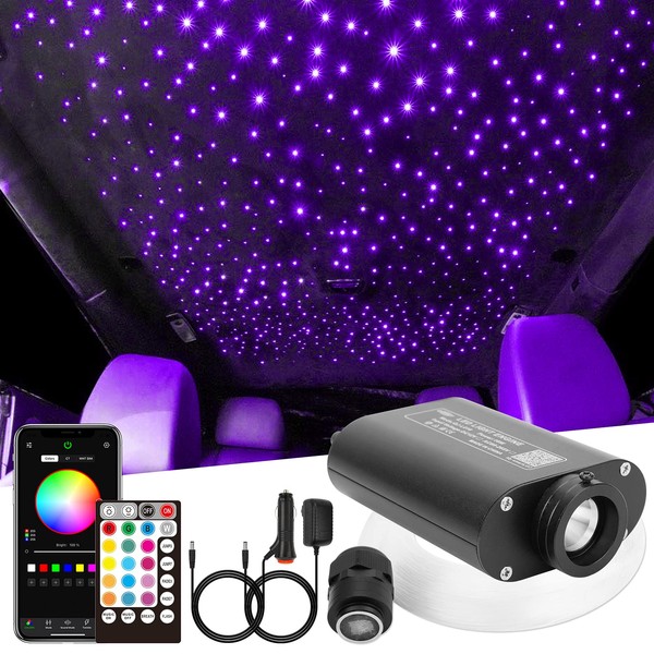 Star ceiling light for use in cars, Bluetooth fibreglass ceiling