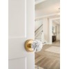 SORWDUERM 1 Pack Crystal Door Knobs Gold Door Knob Brushed
