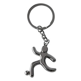 DonJordi Football Player Keyring - The Gift for All Kickers and Athletes, silver
