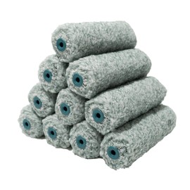 Hake City Small Roller Zipper Microfiber Mixed Hair Medium Long Hair Exterior Hair Length 23mm 6 Inch Set of 10