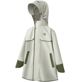 KOCOTREE Lightweight Kids Raincoat Waterproof Outwear Breathable Rainwear for Boys, Girls (Gray, L)