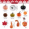Artificial Pumpkins Decorations Set,150P Autumn Home Decor Artificial Fall Maple