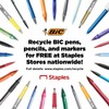 70 x BIC Xtra Life Round Stic Ballpoint Pens, Medium