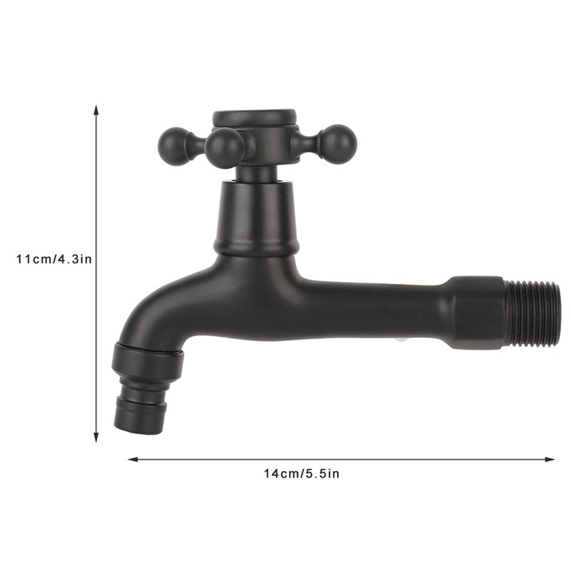 G1/2in Wall‑in Antique Brass Faucet Washing Machine Single Cold Water