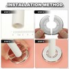 sourcing map 2pcs Wall Split Flange 0.59" (15mm) Plastic Round
