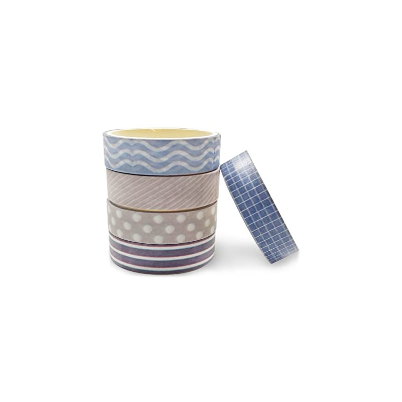 Washi Tape, 5 Rolls Stripes Decorative Masking Tape for DIY