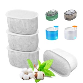 4pcs Replacement Filter, Compatible with W300/W500 Cat Drinking Fountain, 2L/67oz Automatic Cat Fountain, Pet Water Dispenser Filter, Drinking Fountain Accessories