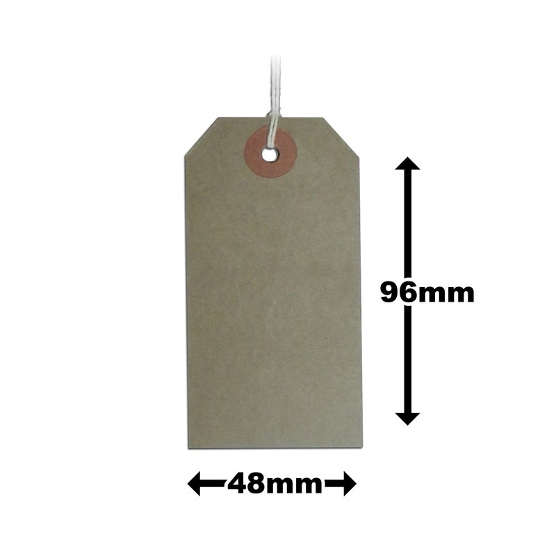 50 Buff Strung Tags 96mm x 48mm