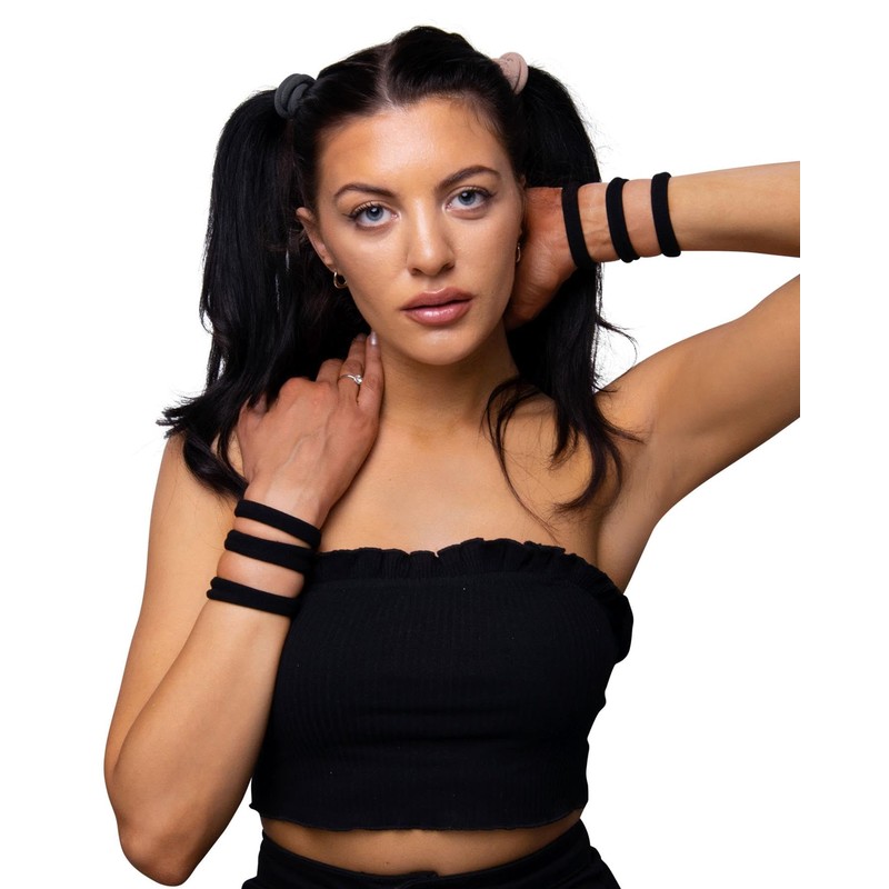 Basic Sense Regular Hair Ties - Premium Cotton Mixed, Seamless
